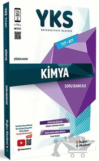 YKS TYT AYT Kimya Soru Bankası – Çiğdem Aydın – Doğan Akademi kitap kapağı
