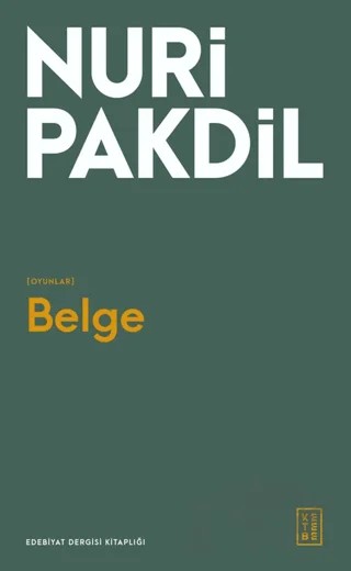 Belge – Nuri Pakdil – Ketebe Yayınları kitap kapağı