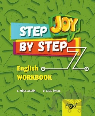 7. Sınıf Step by Step Joy English Workbook – D. Arzu Öncel, S. Müge Akgün – Harf Eğitim Yayıncılık kitap kapağı