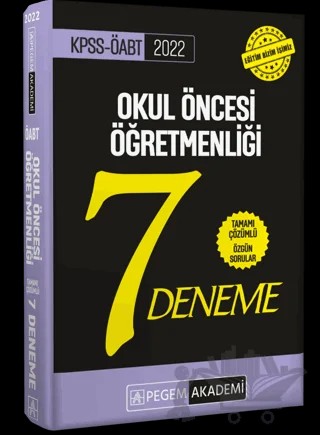 2022 KPSS ÖABT Okul Öncesi Öğretmenliği Tamamı Çözümlü 7 Deneme – Kolektif – Pegem Akademi Yayıncılık kitap kapağı