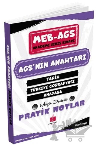 MEB AGS 2026 AGS'nin Anahtarı Hafıza Teknikleriyle Müzik Destekli Pratik Notlar Tarih, Türkiye Coğrafyası ve Anayasa – Umut Kaya – Anahtar Kitap kitap kapağı