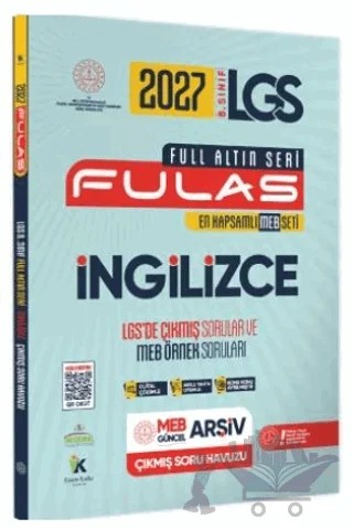 2027 8. Sınıf Full LGS Altın Seri (FULAS) İngilizce MEB Çıkmış Soru Bankası Modüler Seti Çözümlü – Kolektif – Karakutu Yayın kitap kapağı