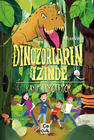 Dinozorların İzinde Kayıp Profesör – MissVela – Mor Elma Yayıncılık kitap kapağı