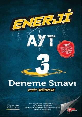 Enerji Ayt Eşit Ağırlık 3 Deneme Sınavı – Kolektif – Palme Yayınları kitap kapağı