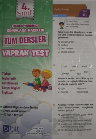 4. Sınıf Tüm Dersler Yaprak Test – Kolektif – Bulut Eğitim ve Kültür Yayınları kitap kapağı