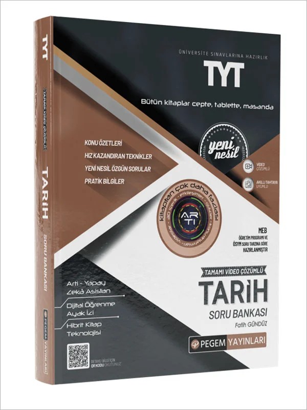 TYT Tarih Soru Bankası – Pegem Akademi Yayıncılık kitap kapağı