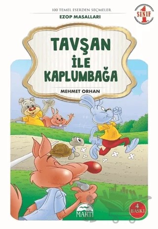 Tavşan ile Kaplumbağa - Ezop Masalları 1. Sınıf – Mehmet Orhan – Martı Çocuk Yayınları kitap kapağı