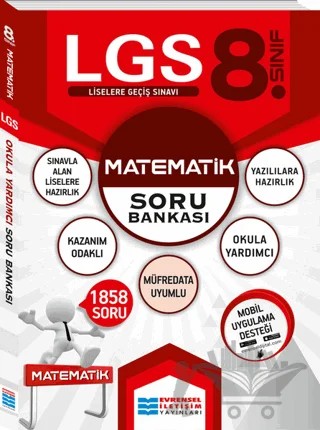 2018 8. Sınıf LGS Matematik Soru Bankası – Kolektif – Evrensel İletişim Yayınları kitap kapağı