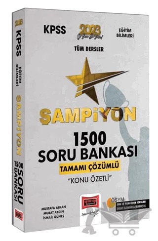 Yargı Yayınları 2023 KPSS Eğitim Bilimleri Tüm Dersler Tamamı Çözümlü Şampiyon 1500 Soru Bankası – Mustafa Alkan – Yargı Yayınevi kitap kapağı