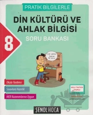 2018 8. Sınıf Din Kültürü ve Ahlak Bilgisi Soru Bankası (Pratik Bilgilerle) – Kolektif – Şenol Hoca Yayınları kitap kapağı