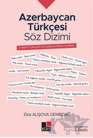 Azerbaycan Türkçesi Söz Dizimi – Elza Alışova Demirdağ – Kesit Yayınları kitap kapağı