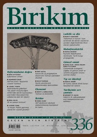 Birikim Aylık Sosyalist Kültür Dergisi Sayı: 336 Nisan 2017 – Birikim Yayınları kitap kapağı