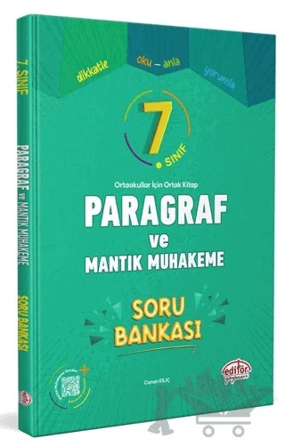 7. Sınıf Paragraf ve Mantık Muhakeme Soru Bankası – Kolektif – Editör Yayınevi kitap kapağı
