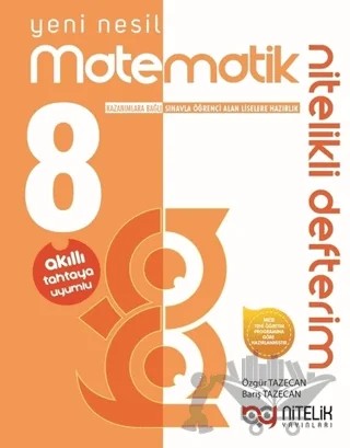 8. Sınıf Matematik Nitelikli Defterim – Özgür Tazecan, Barış Tazecan – Nitelik Yayınları - Bayilik kitap kapağı