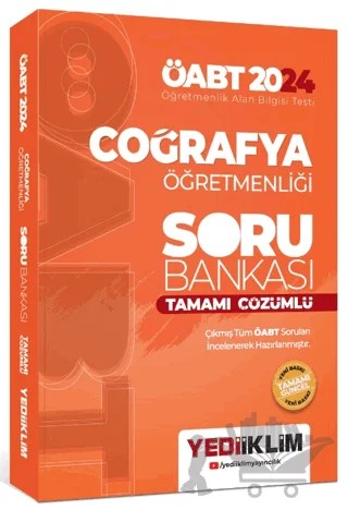 2024 ÖABT Coğrafya Öğretmenliği Tamamı Çözümlü Soru Bankası – Kolektif – Yediiklim Yayınları kitap kapağı