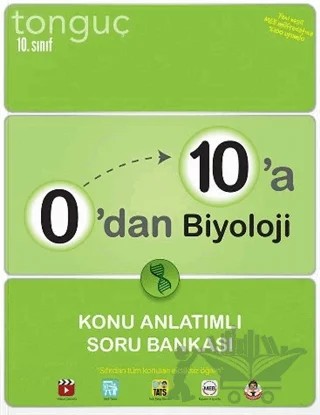 2020 10. Sınıf 0’dan 10’a Biyoloji Konu Anlatımlı Soru Bankası – Kolektif – Tonguç Akademi kitap kapağı