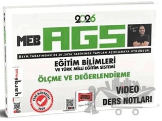 2026 MEB-AGS Eğitim Bilimleri ve Türk Milli Eğitim Sistemi Ölçme ve Değerlendirme Video Ders Notları – Tufan Genç – Yargı Yayınevi kitap kapağı