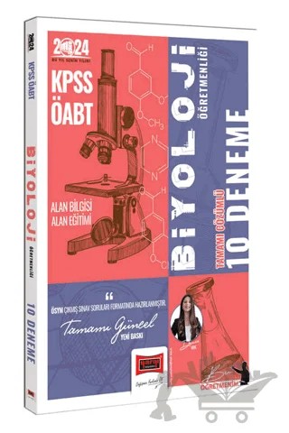 2024 KPSS ÖABT Biyoloji Öğretmenliği Tamamı Çözümlü 10 Deneme – Deniz Irk – Yargı Yayınevi kitap kapağı