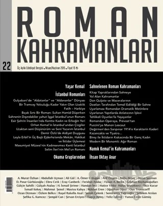 Roman Kahramanları Sayı: 22 Nisan - Haziran 2015 – Roman Kahramanları Dergisi kitap kapağı