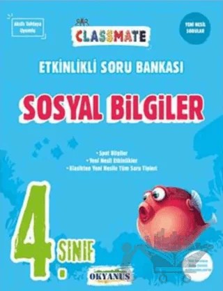 4. Sınıf Sosyal Bilgiler Classmate Etkinlikli Soru Bankası – Tuğçe Nihan Ilgın – Okyanus Yayınları kitap kapağı