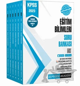 2023 KPSS Eğitim Bilimleri Tamamı Video Çözümlü Soru Bankası Modüler Seti (6 Kitap) – Kolektif – Pegem Akademi Yayıncılık kitap kapağı