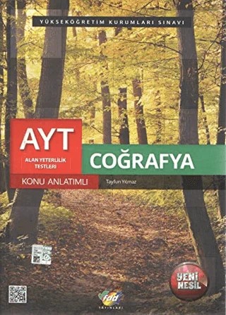 AYT Coğrafya Alan Konu Anlatımlı – Tayfun Yılmaz – Fdd Yayınları kitap kapağı