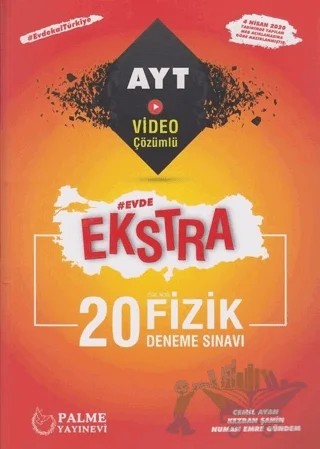 Palme YKS AYT Ekstra Fizik 20 Deneme Sınavı – Cemil Ayan, Kezban Şahin, Numan Emre Gündem – Palme Yayınları kitap kapağı