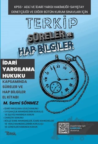 Terkip İdari Yargılama Hukuku Kapsamında Süreler ve Hap Bilgiler El Kitabı – M. Sami Sönmez – Temsil Kitap kitap kapağı