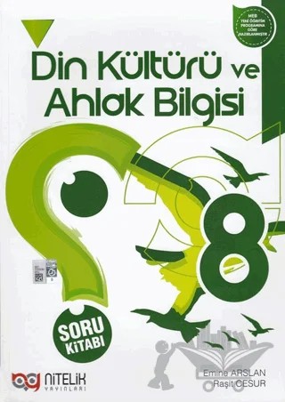 8. Sınıf Din Kültürü ve Ahlak Bilgisi Soru Kitabı – Emine Arslan, Raşit Cesur – Nitelik Yayınları - Bayilik kitap kapağı