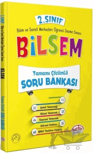2. Sınıf BİLSEM Tamamı Çözümlü Soru Bankası – Kolektif – Editör Yayınevi kitap kapağı