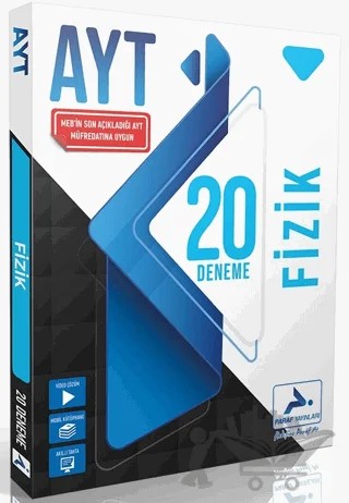Paraf AYT Fizik 20'li Deneme - MEB Yeni Müfredat – Kolektif – Paraf Yayınları kitap kapağı