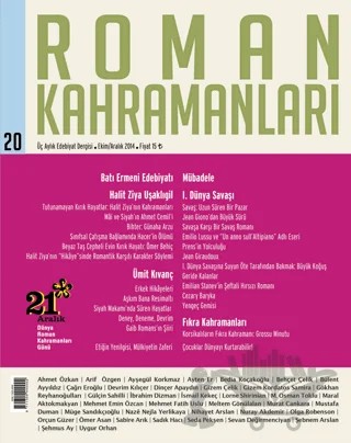 Roman Kahramanları Sayı: 20 Ekim - Aralık 2014 – Roman Kahramanları Dergisi kitap kapağı