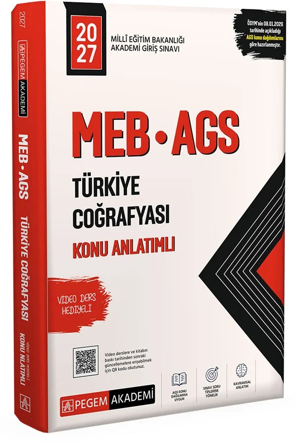 2027 MEB AGS Konu Anlatımlı Türkiye Coğrafyası – ekibi tarafından özenle oluşturulmuş, geniş kapsamlı yayınlar olacaktır. Pegem Akademi yazar ekibini – Pegem Akademi Yayıncılık kitap kapağı