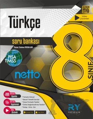 Netto LGS 8. Sınıf Türkçe Soru Bankası 17 Deneme İlaveli – Kolektif – Referans Yayınları kitap kapağı