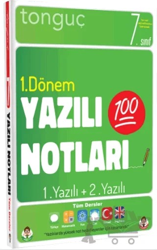 7. Sınıf Yazılı Notları 1. Dönem 1 ve 2. Yazılı – Kolektif – Tonguç Akademi kitap kapağı