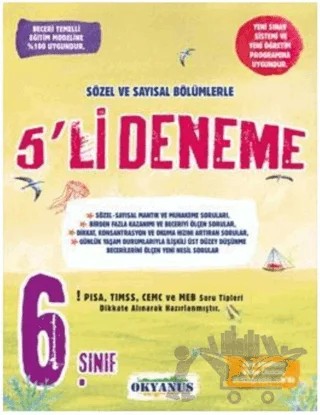 6. Sınıf 5'li Deneme Seti – Kolektif – Okyanus Yayınları kitap kapağı