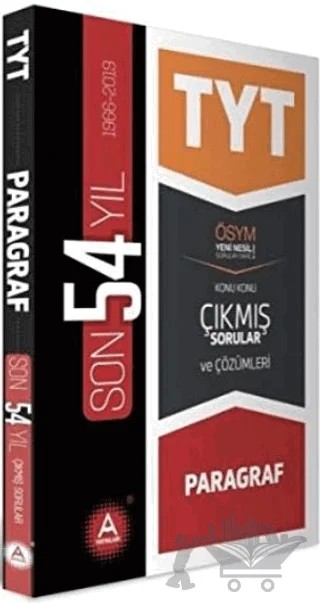 TYT Paragraf Son 54 Yıl Konu Konu Çıkmış Sorular – Kolektif – A Yayınları kitap kapağı