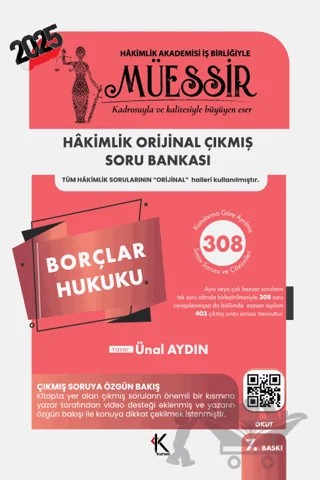 Müessir Borçlar Hukuku Soru Bankası – Ünal Aydın – Kuram Kitap kitap kapağı