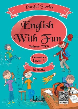 English With Fun Level 4 - 10 Kitap – Yağmur Toka – Living English Dictionary kitap kapağı