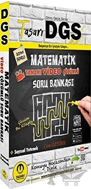 DGS Matematik Sayısal Yetenek Çözümlü Soru Bankası – Cem Öztürk – Tasarı Eğitim Yayınları kitap kapağı
