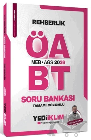 2026 MEB AGS ÖABT Rehberlik Tamamı Çözümlü Soru Bankası – Hasan Şanlı – Yediiklim Yayınları kitap kapağı