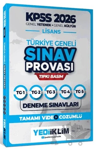 2026 KPSS Lisans GY-GK Türkiye Geneli Video Çözümlü Denemeler – Kolektif – Yediiklim Yayınları kitap kapağı