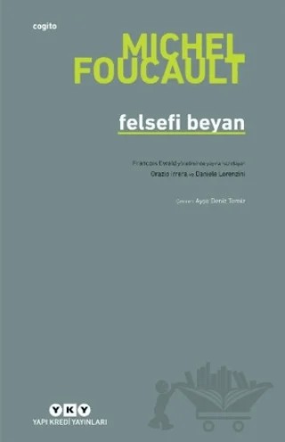 Felsefi Beyan – Michel Foucault – Yapı Kredi Yayınları kitap kapağı