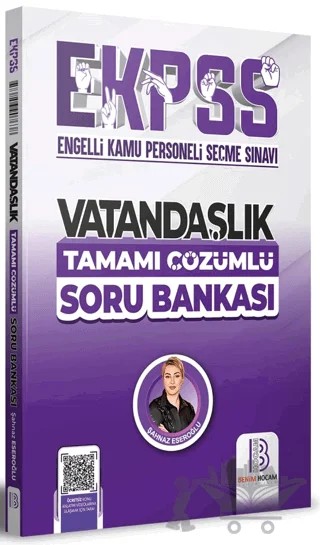 EKPSS Vatandaşlık Tamamı Çözümlü Soru Bankası – Şahnaz Eseroğlu – Benim Hocam Yayınları kitap kapağı