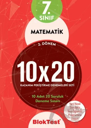 7. Sınıf Bloktest 2. Dönem Matematik 10x20 Kazanım Pekiştirme Denemeleri Seti – Kolektif – Tudem Yayınları - Bayilik kitap kapağı