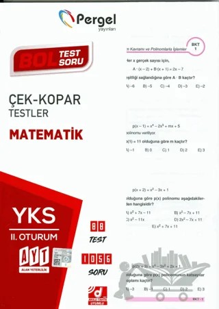 AYT Matematik Yaprak Test – Kolektif – Pergel Yayınları kitap kapağı