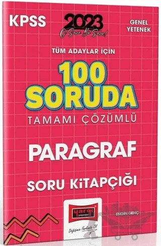 2023 KPSS 100 Soruda Paragraf Soru Bankası Çözümlü Yargı Yayınları – Engin Genç – Yargı Yayınevi kitap kapağı