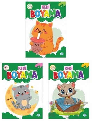 Kedi Boyama Seti (3 Kitap) – Kolektif – Dokuz Çocuk kitap kapağı
