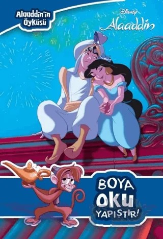 Boya Oku Yapıştır - Disney Alaaddin – Kolektif – Doğan Egmont Yayıncılık kitap kapağı