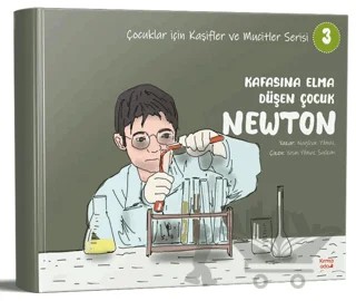 Kafasına Elma Düşen Çocuk Newton – Nagihan Yılmaz – Kırmızı Ada Yayınları kitap kapağı